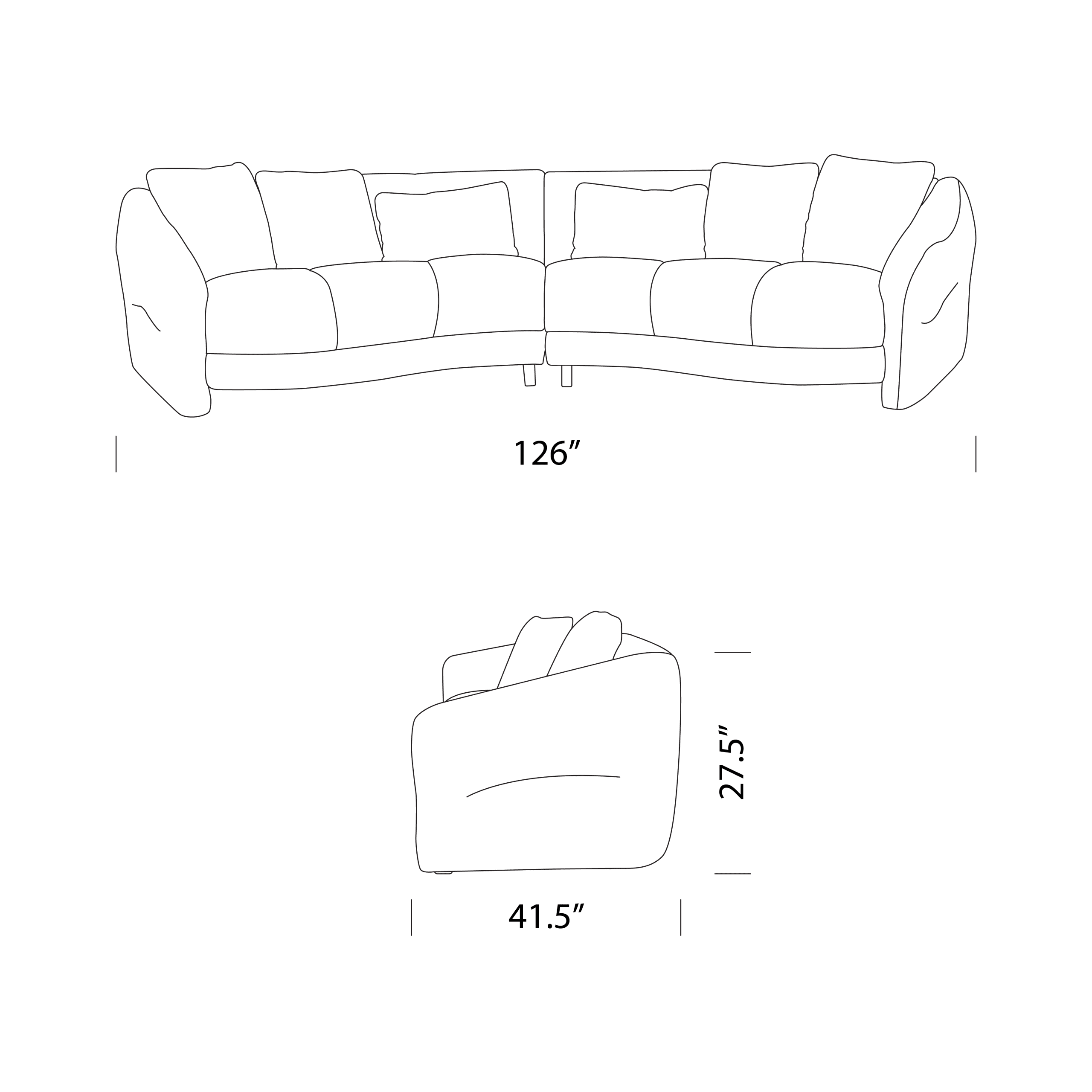 Product dimensions diagram