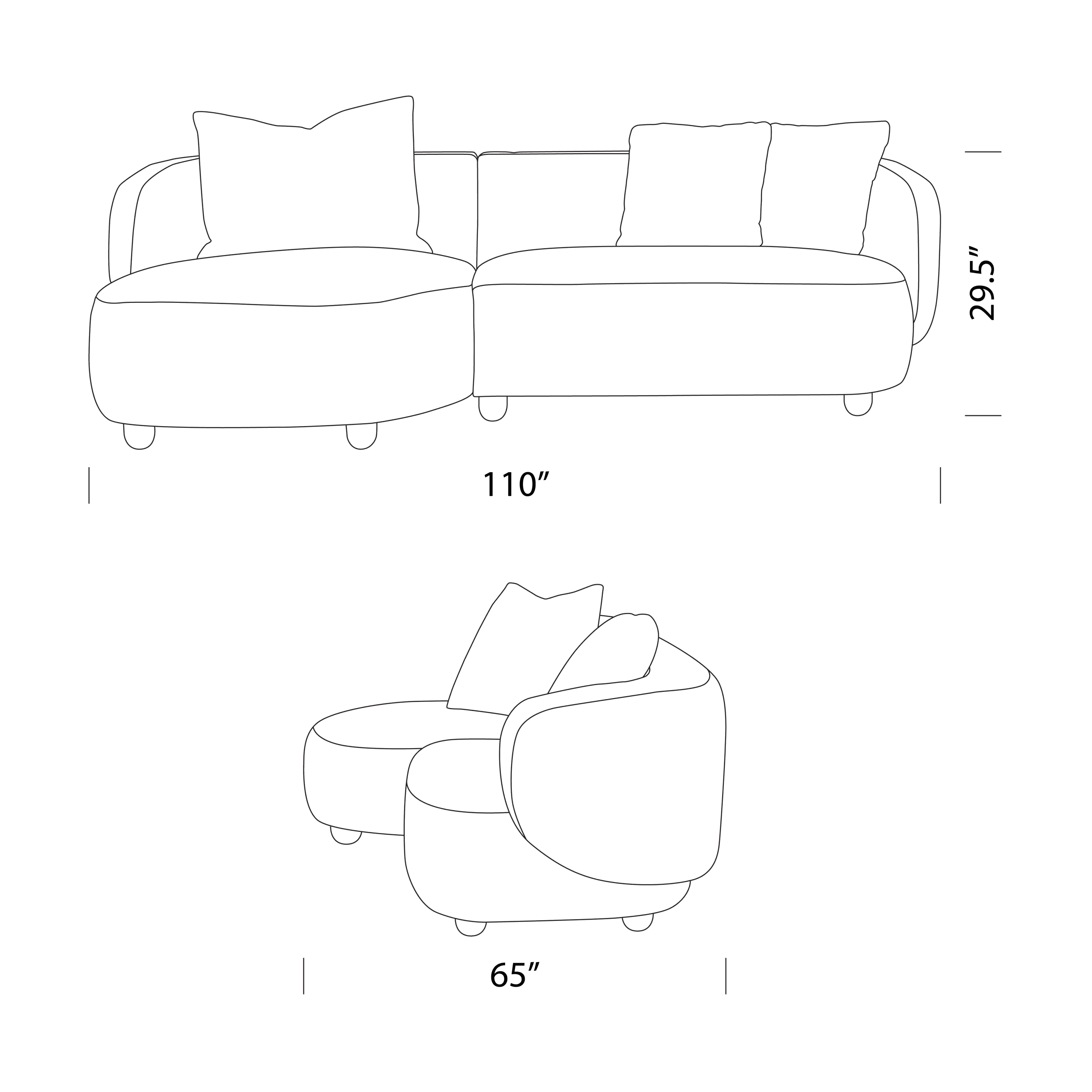 Product dimensions diagram