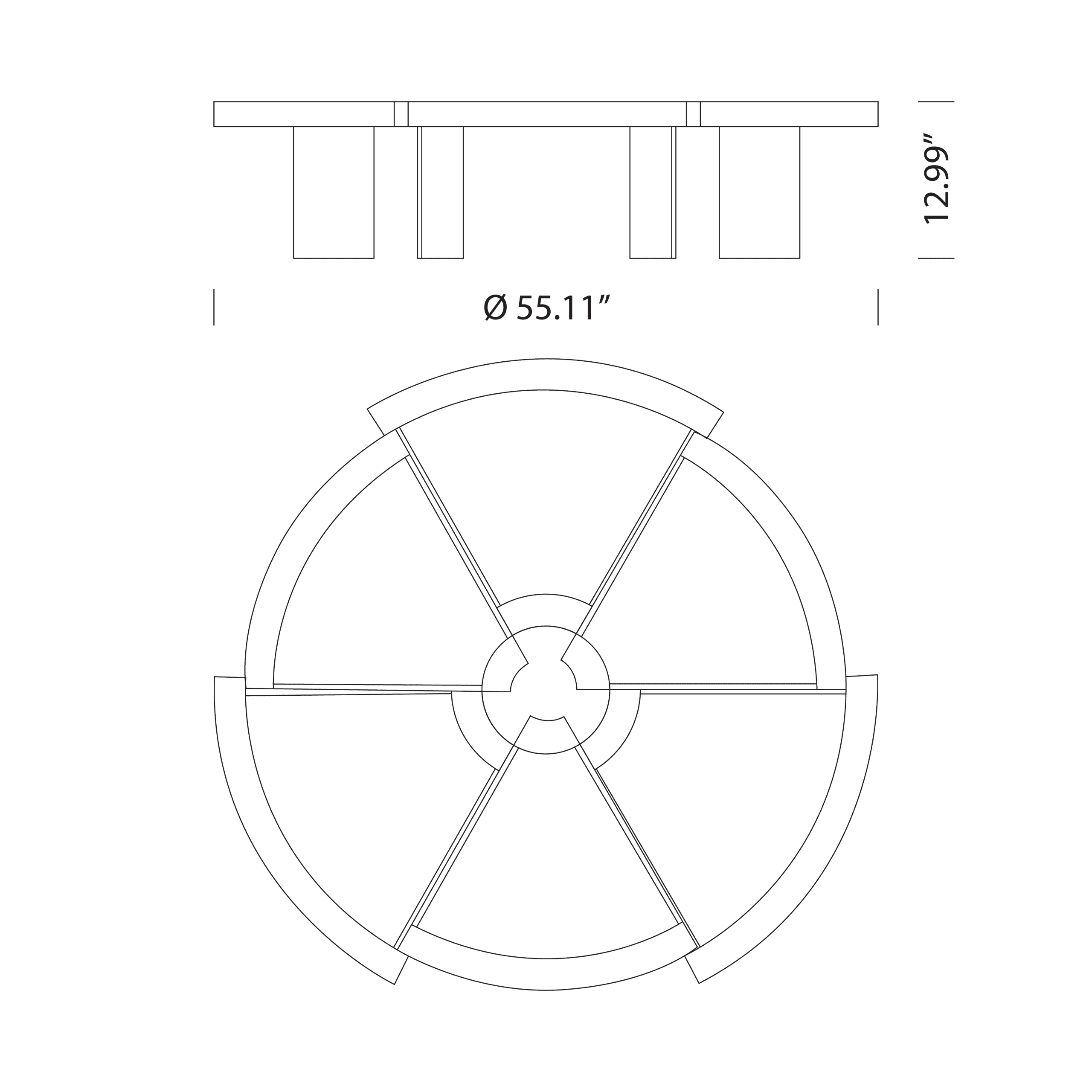 Product dimensions diagram