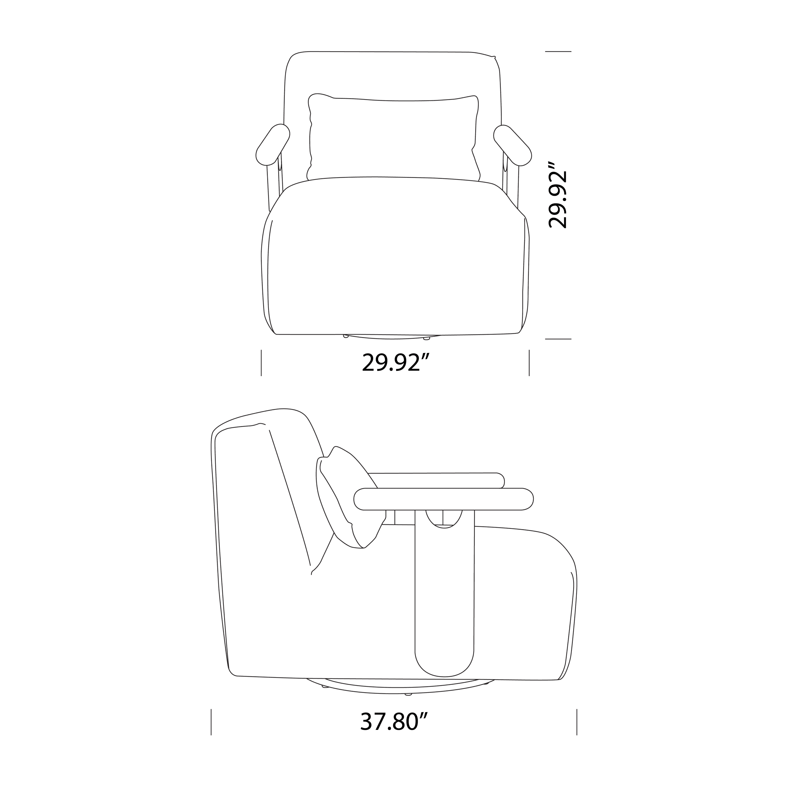 Vera Lounge Chair Dimensions