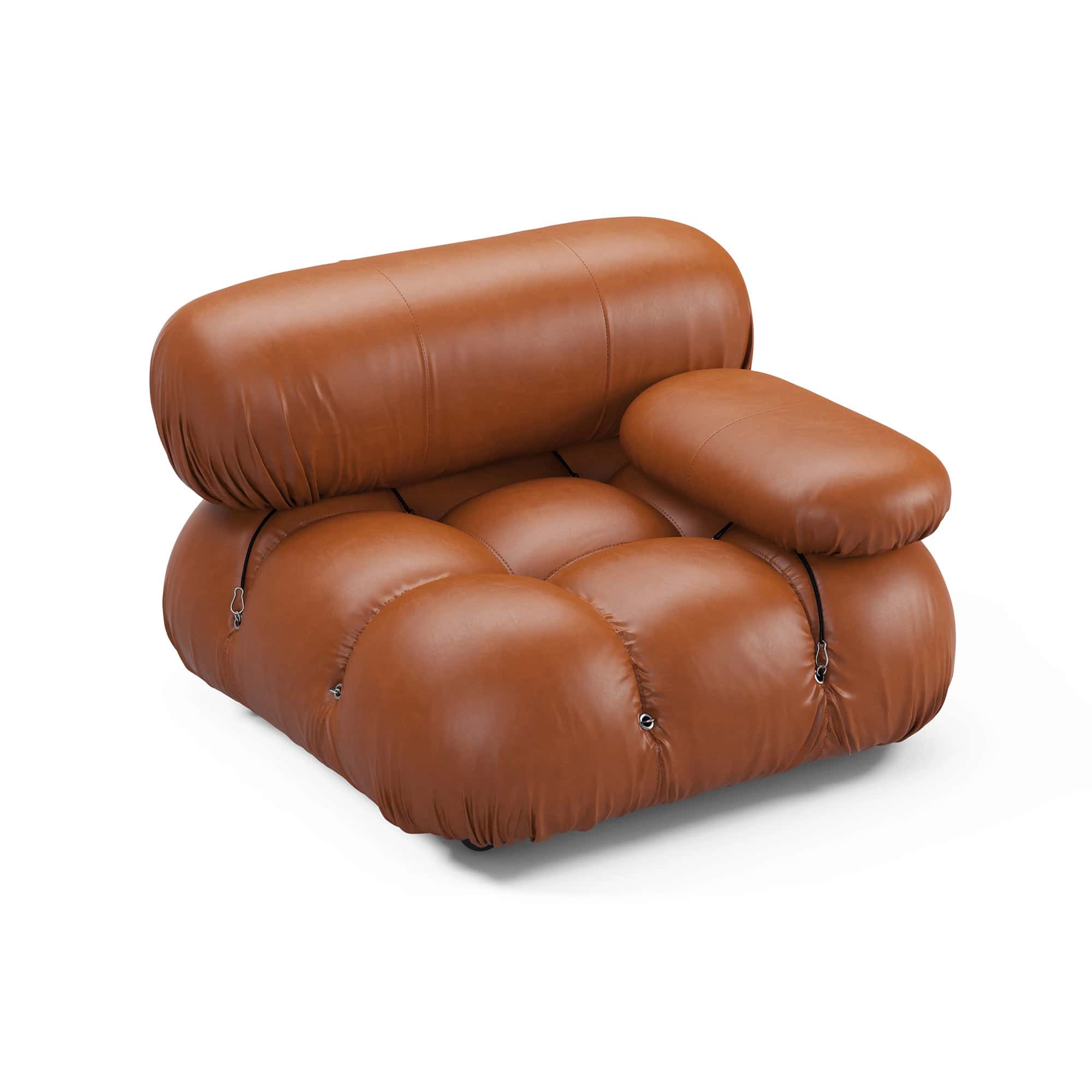 Camaleonda Module Armrest - Brown Leather 3 - Camaleonda
