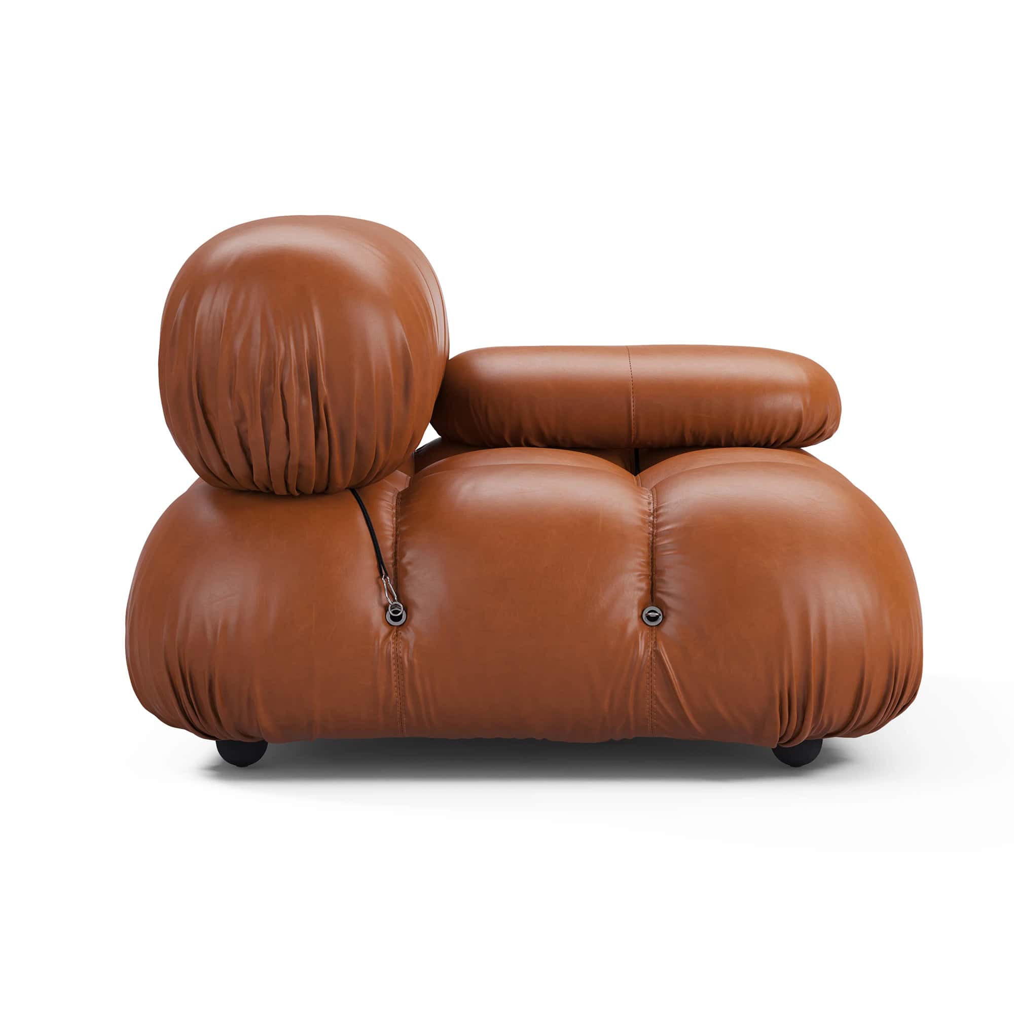 Camaleonda Module Armrest - Brown Leather 4 - Camaleonda