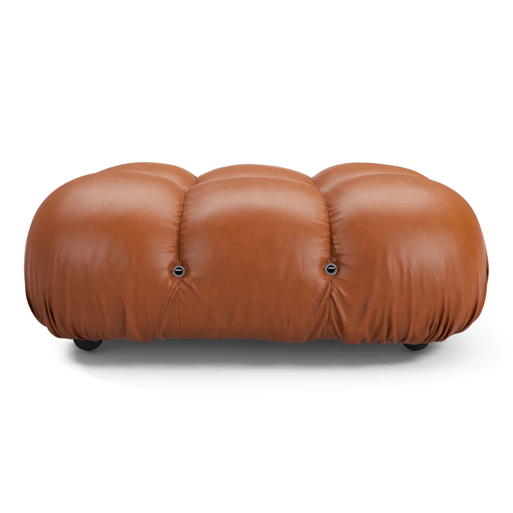 Camaleonda Module Ottoman - Brown Leather 2 - Camaleonda
