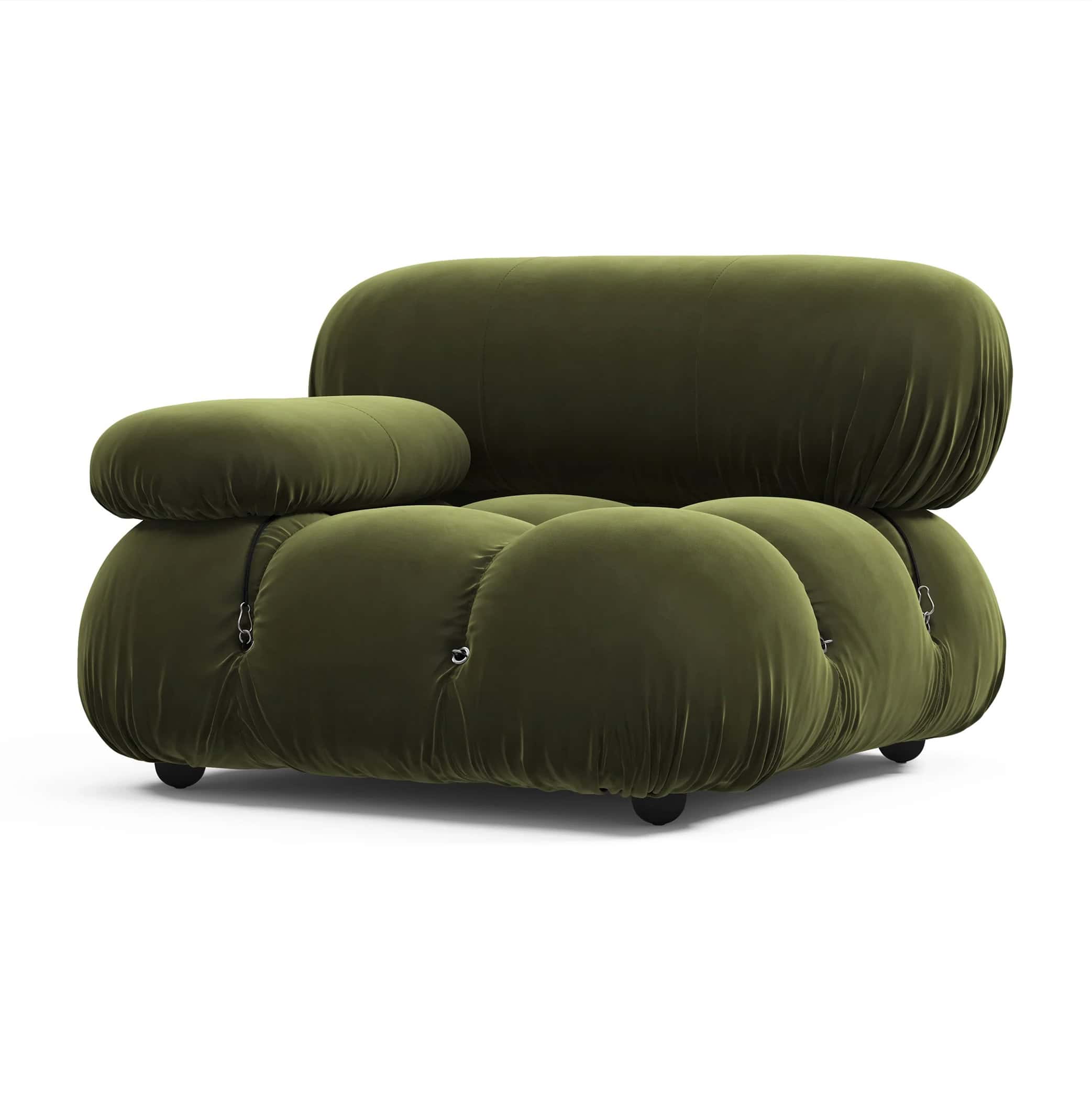 Camaleonda Module Right Armrest - Green Velvet 2 - Camaleonda