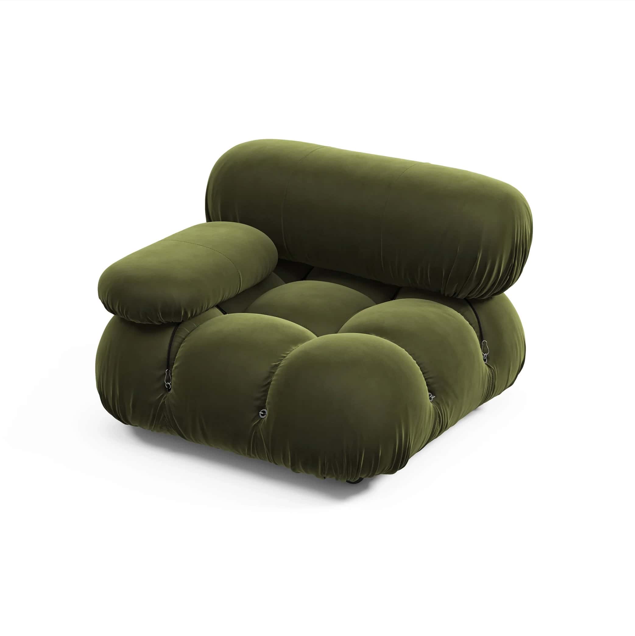 Camaleonda Module Right Armrest - Green Velvet 3 - Camaleonda
