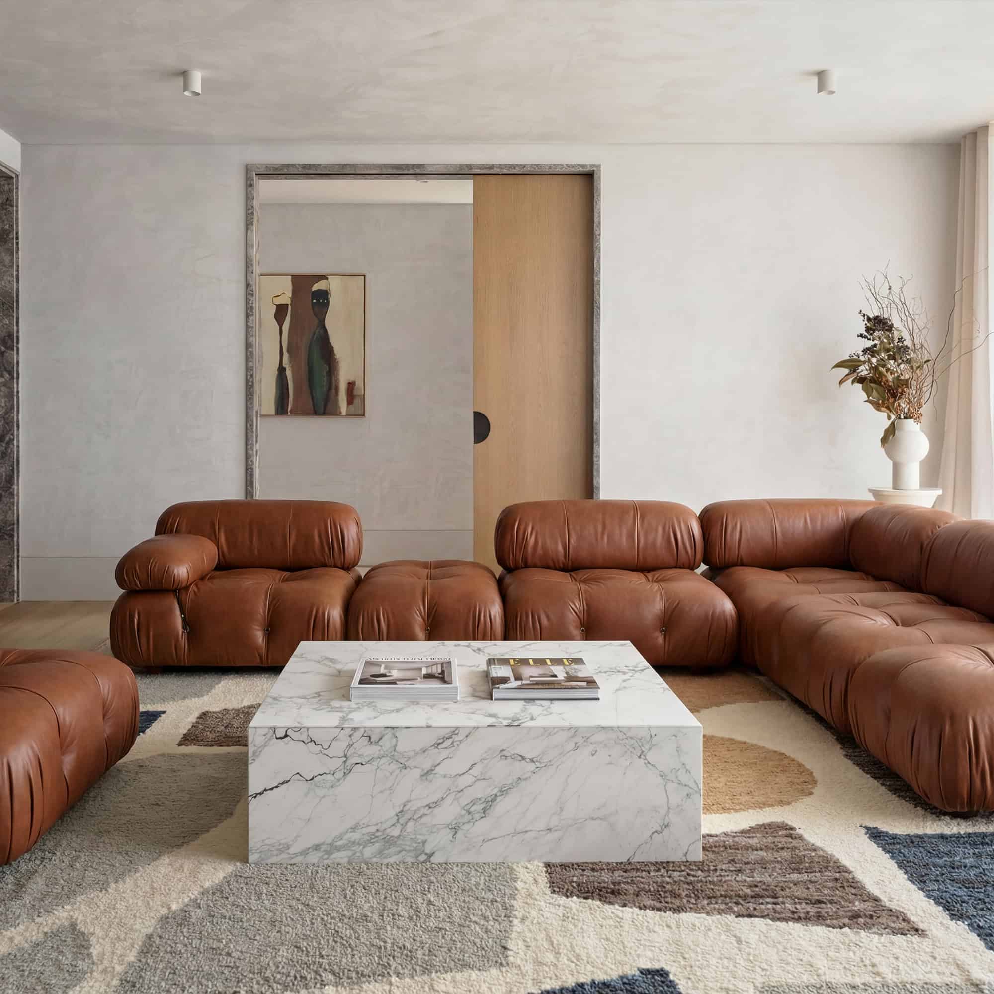 Camaleonda Sofa - Brown Leather (15) - Mario Bellini