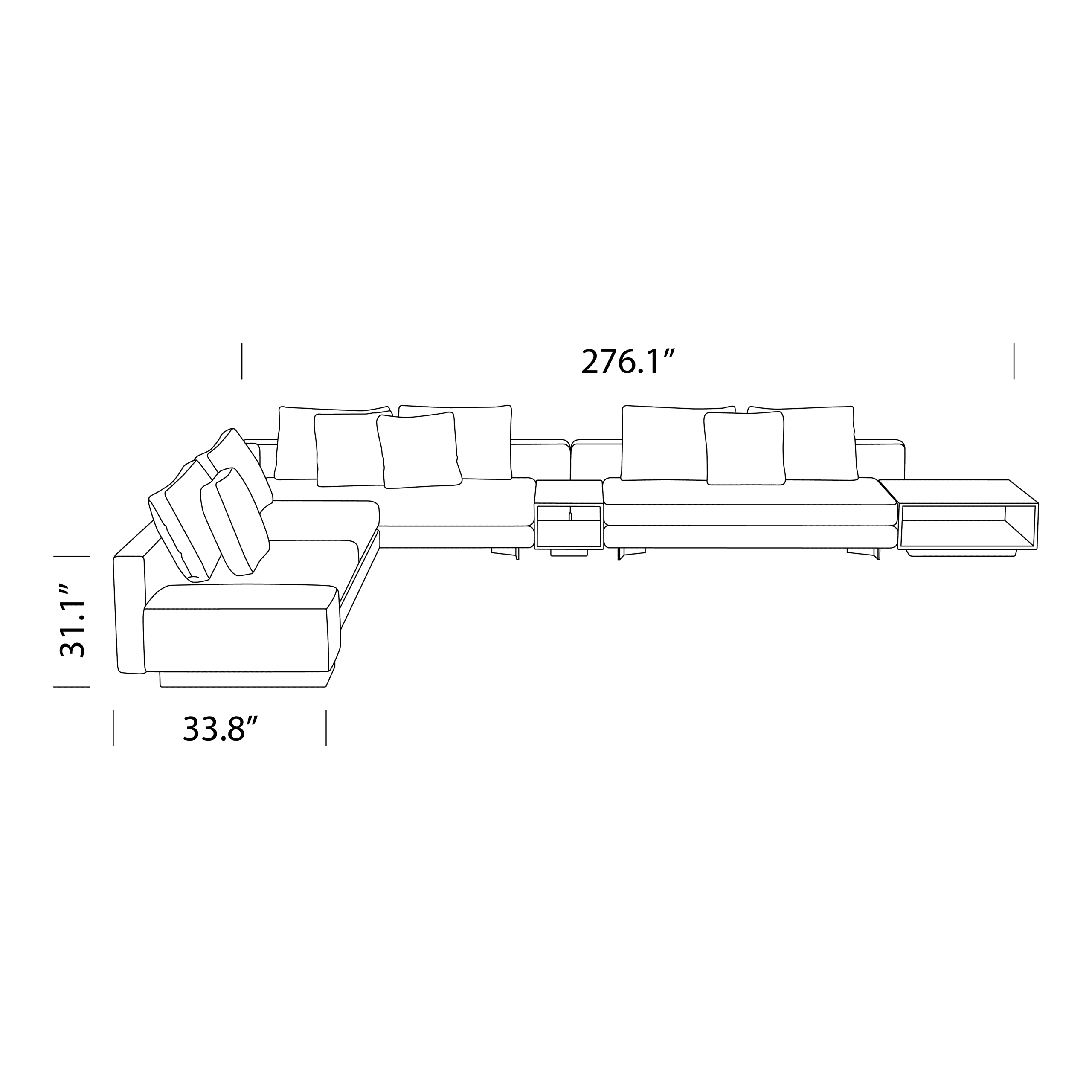 Product dimensions diagram