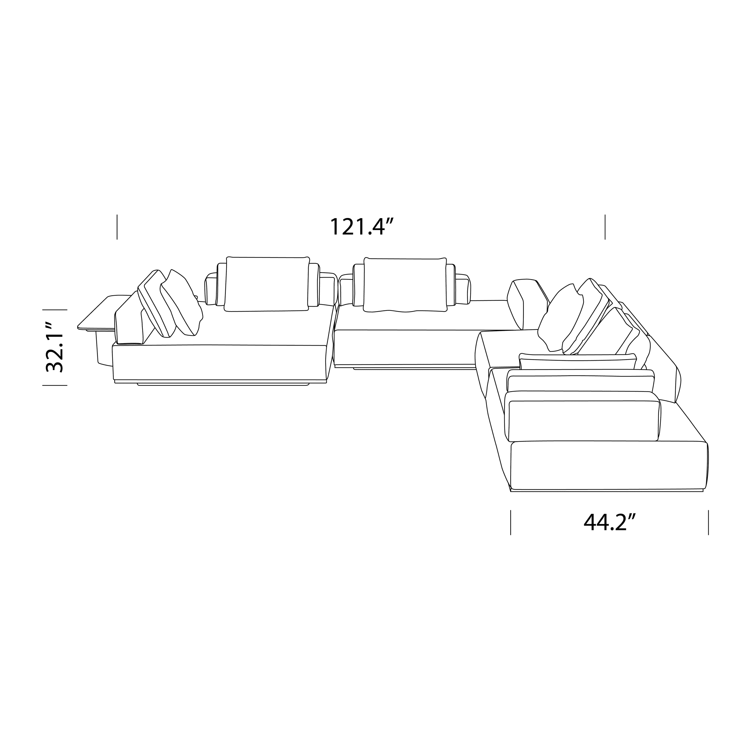 Product dimensions diagram