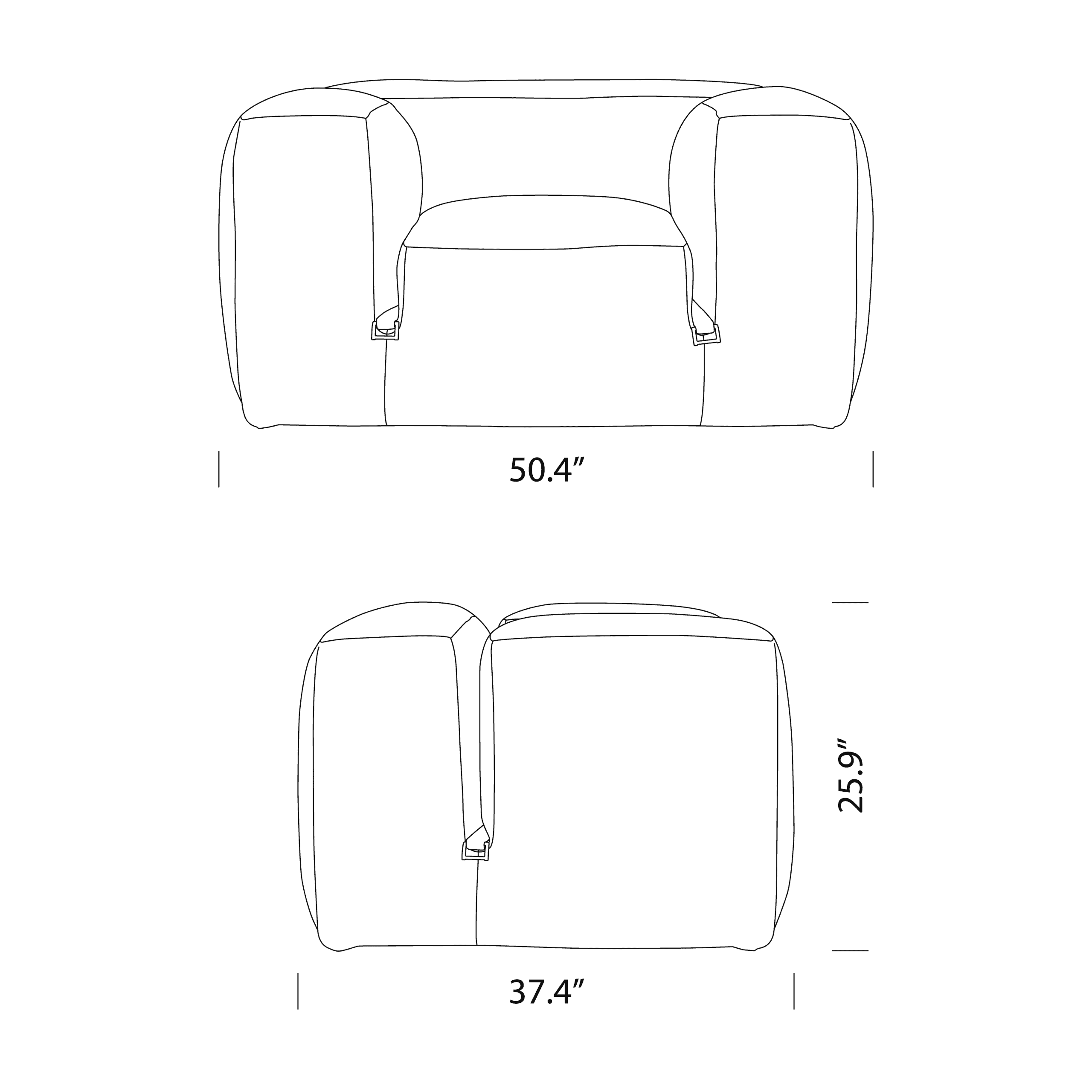 Product dimensions diagram