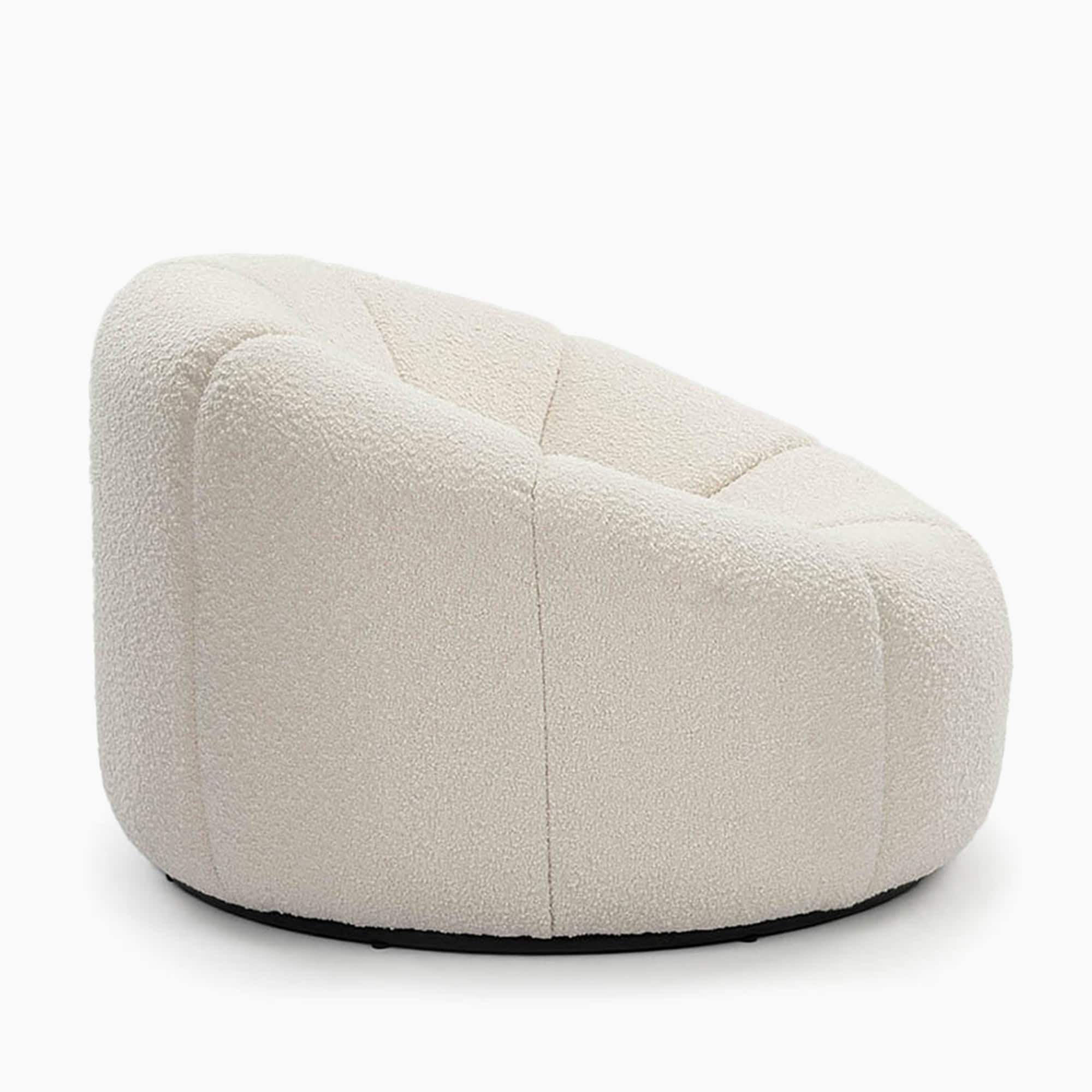 Alpha Club Armchair - White Bouclé (3)