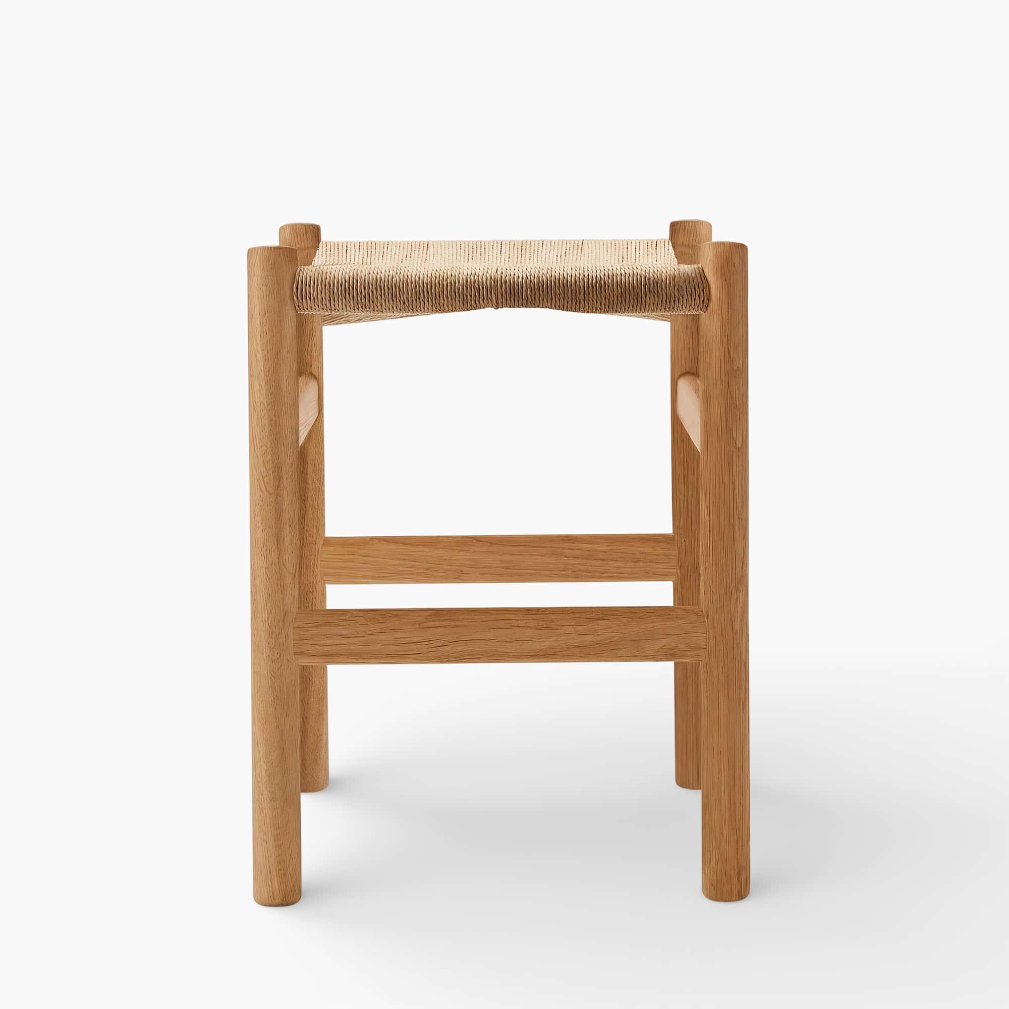 CH53 Footstool - Oak Lacquer (2)