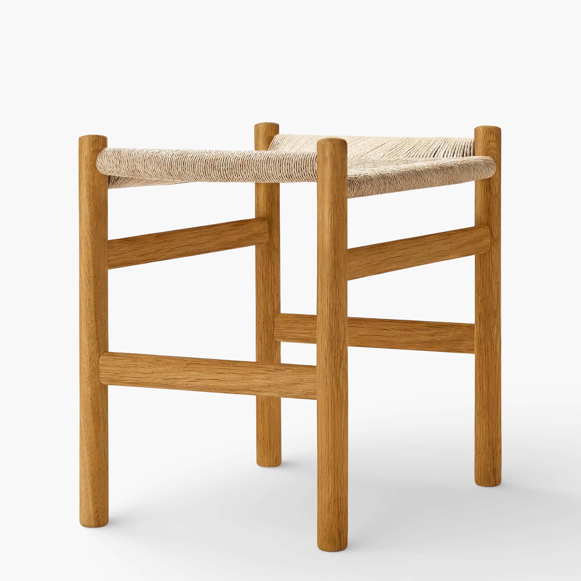 CH53 Footstool - Oak Lacquer (3)