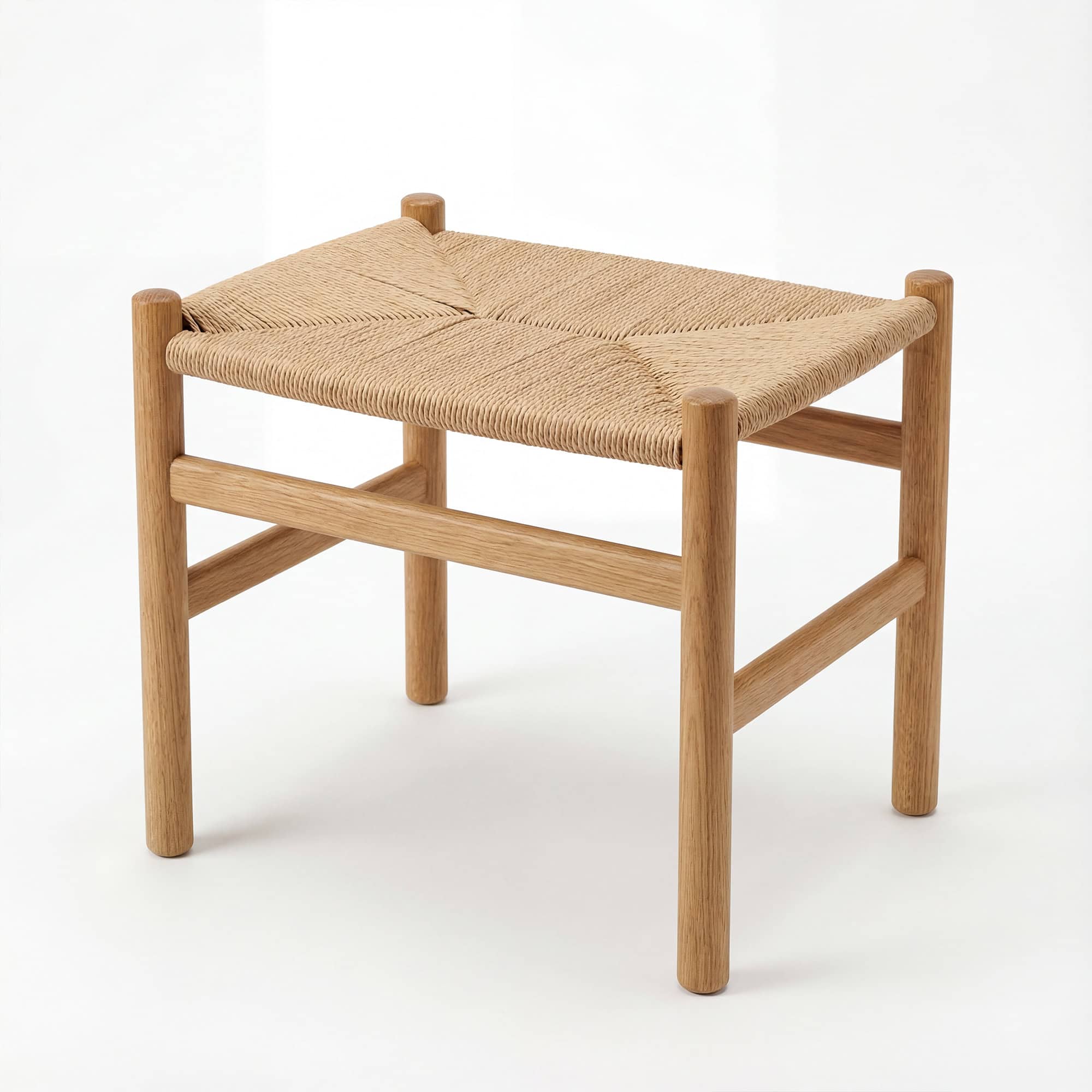 CH53 Footstool - Oak Lacquer (5)