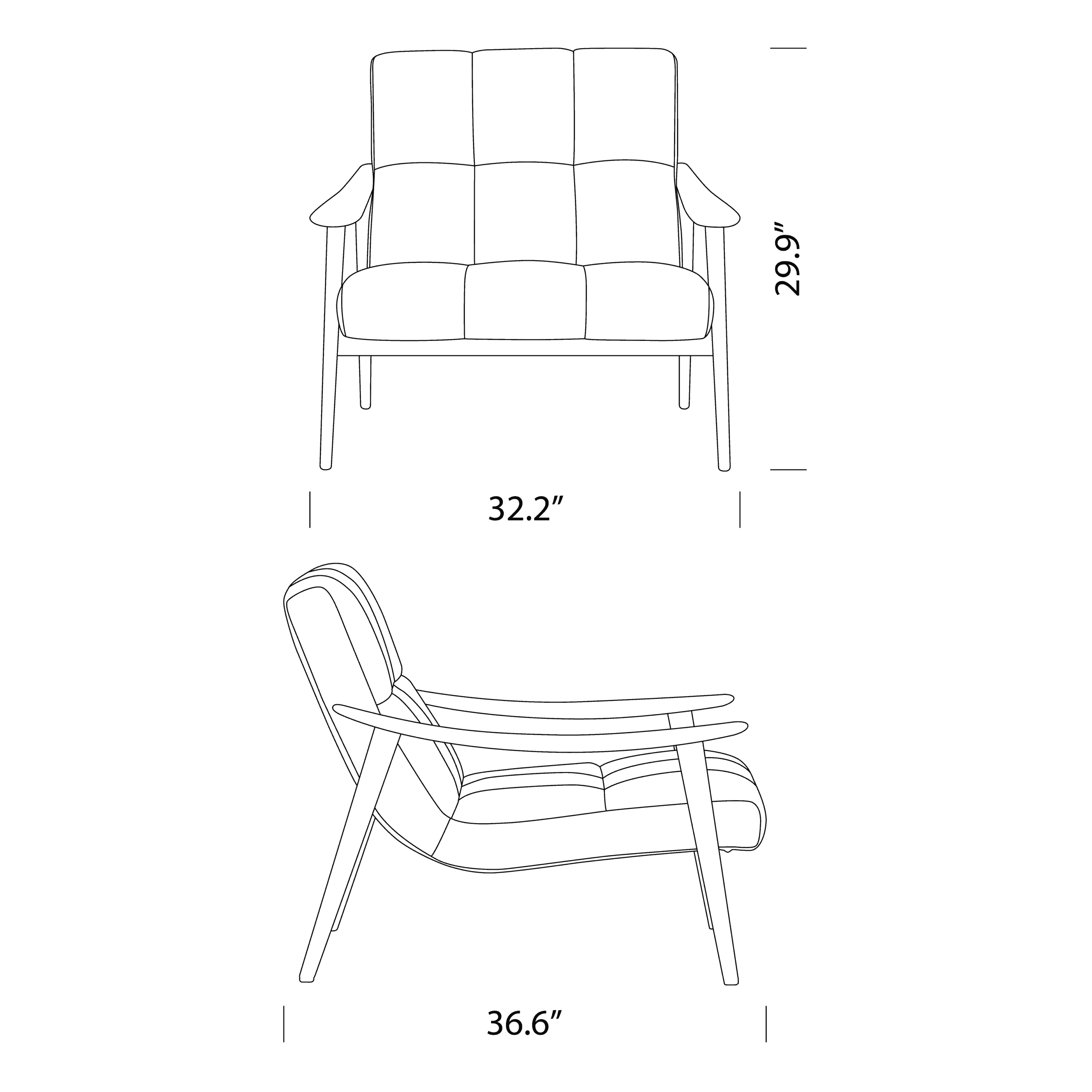 Product dimensions diagram