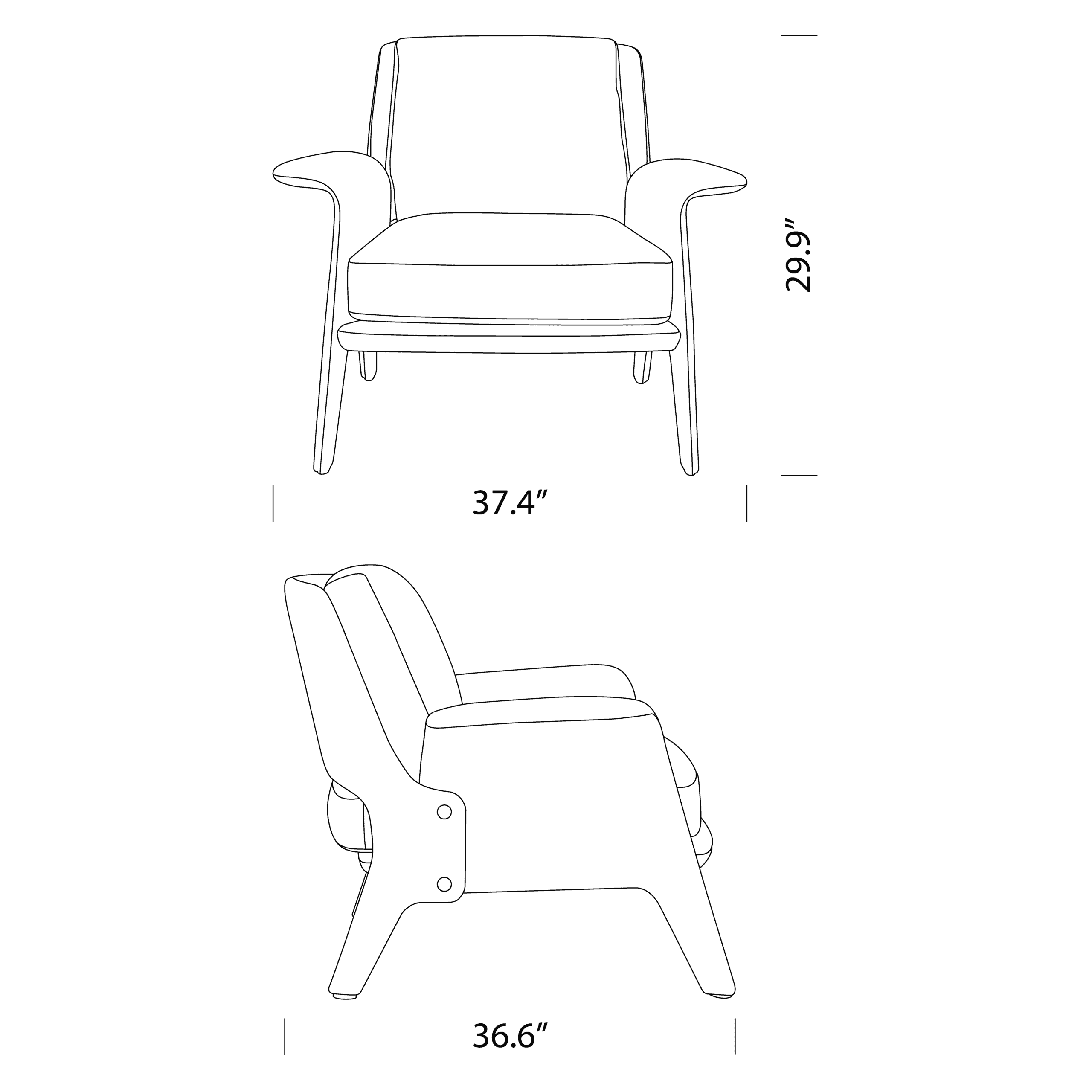 Product dimensions diagram