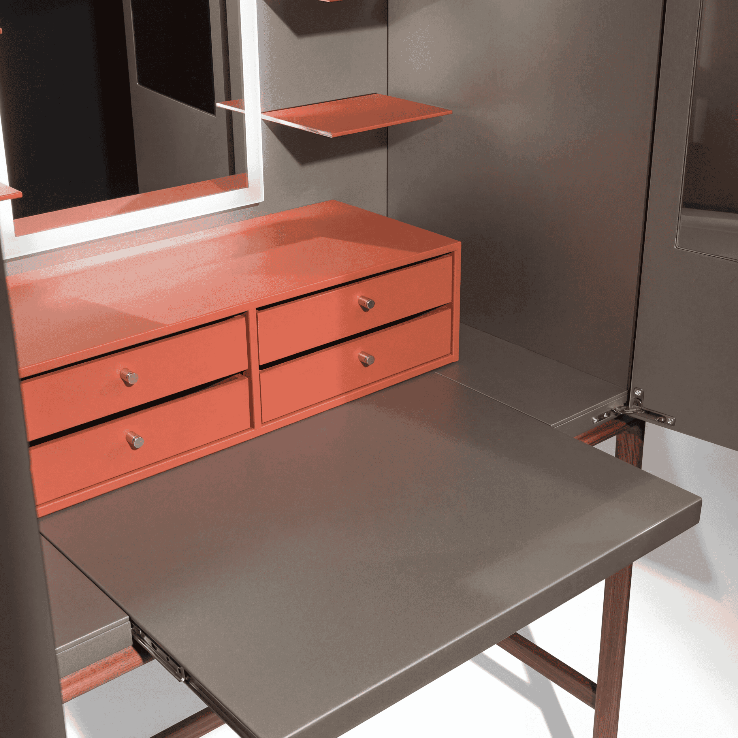 Kings Cross Vanity Tables in Walnut Wood 4