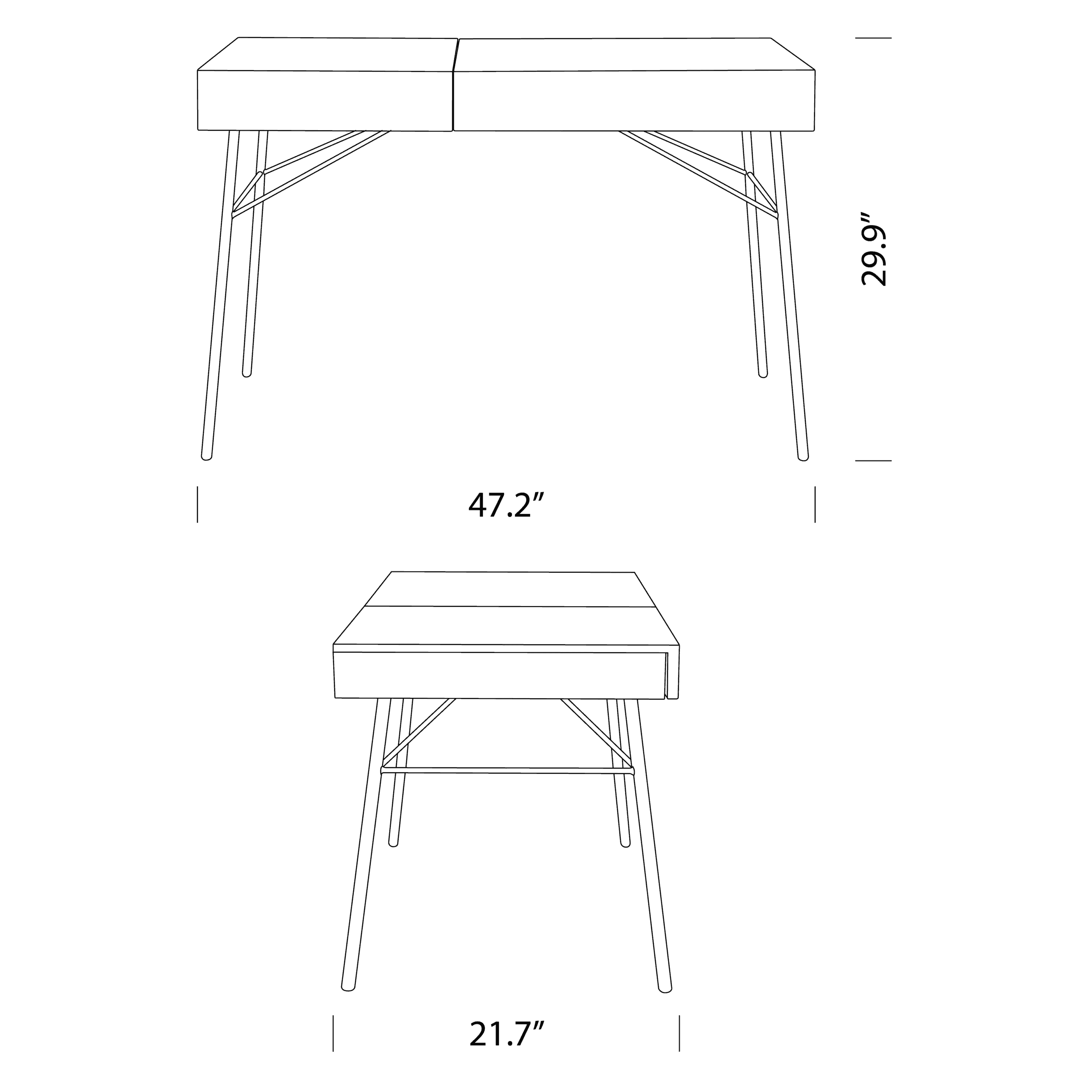 Product dimensions diagram