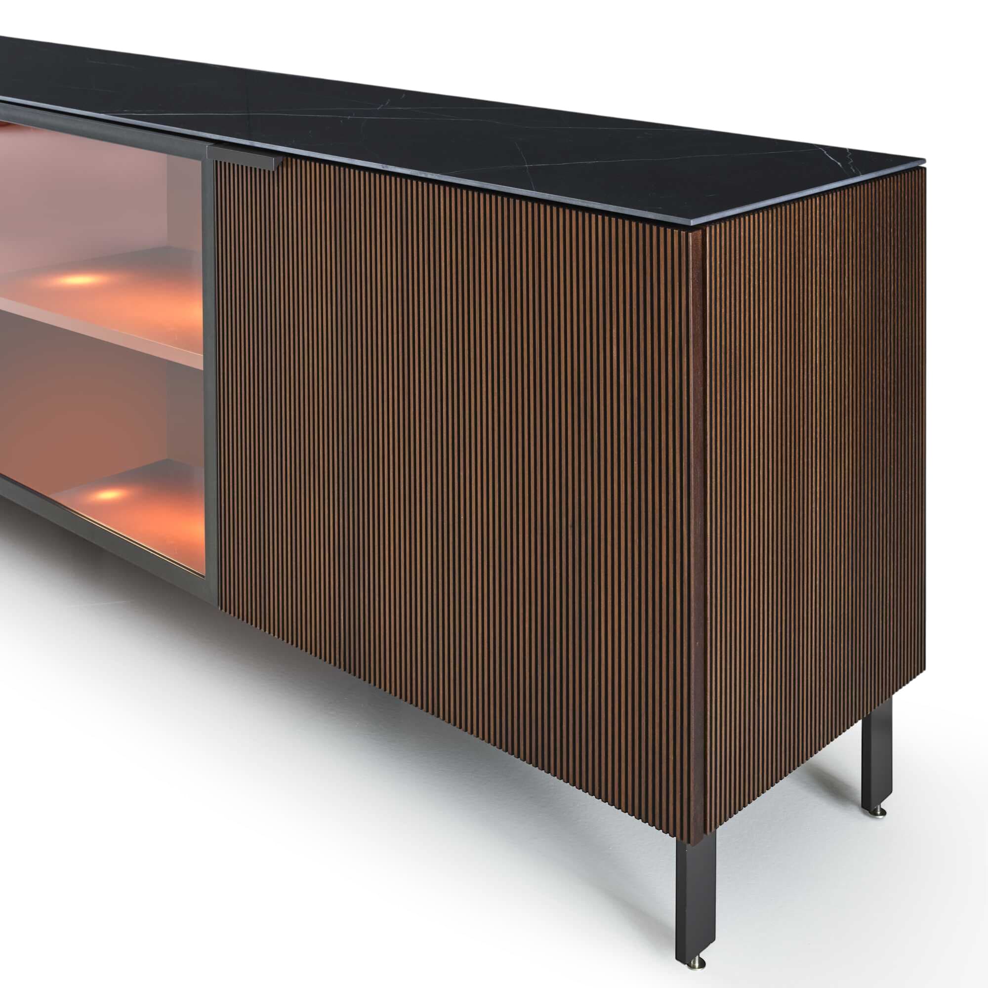 Selvans Sideboard 4 Doors with glass door 3
