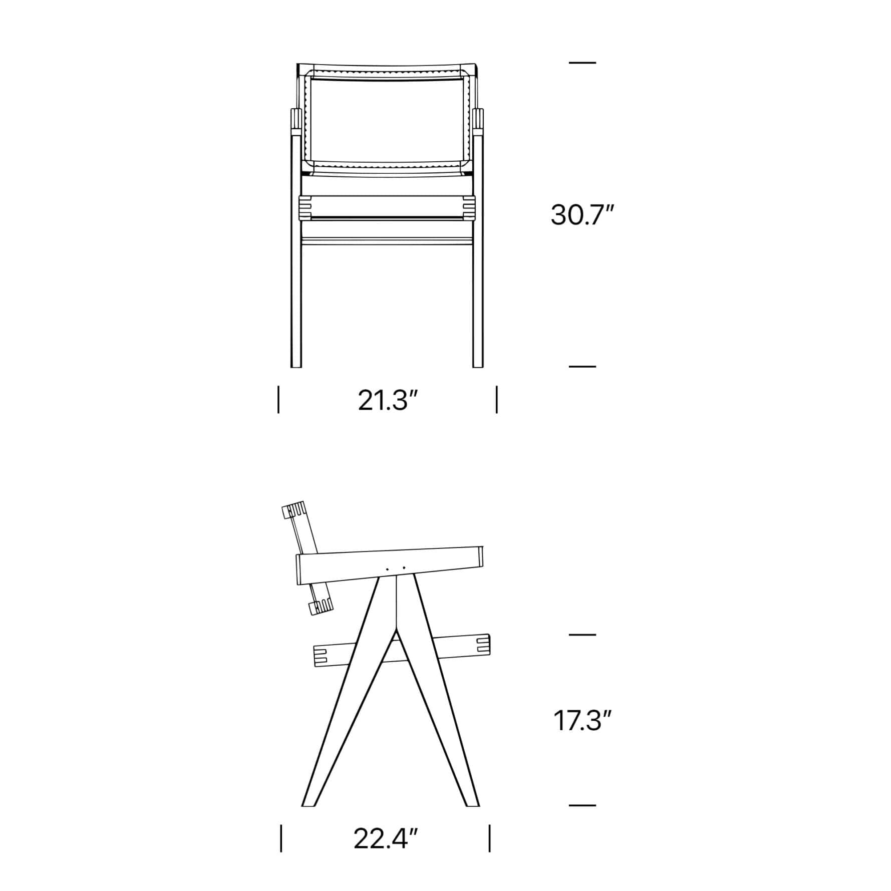 Product dimensions diagram
