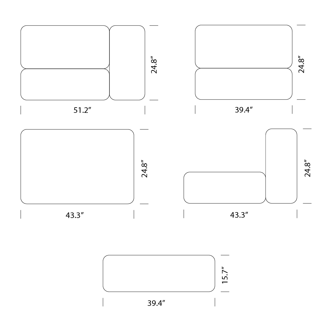 Product dimensions diagram