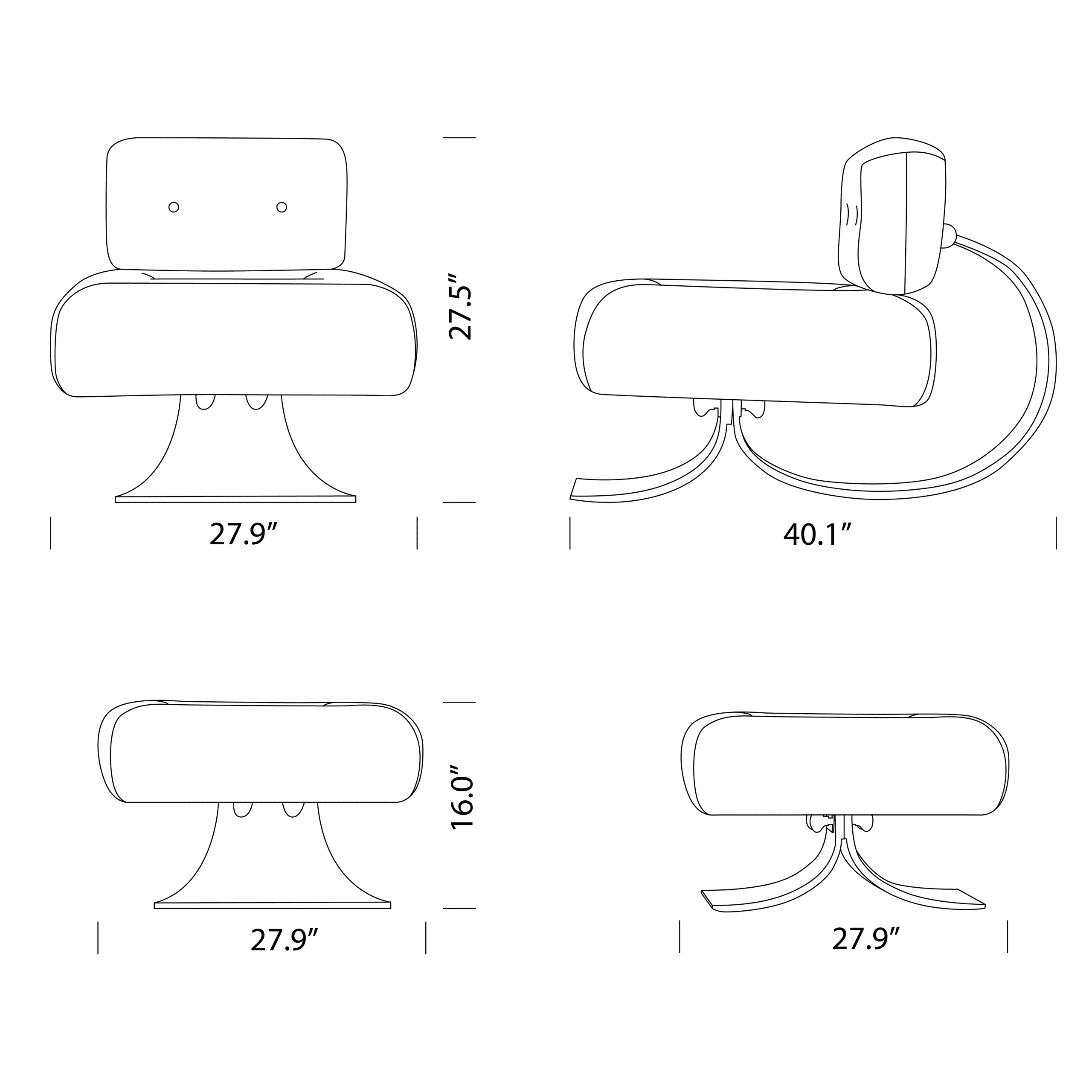 Product dimensions diagram
