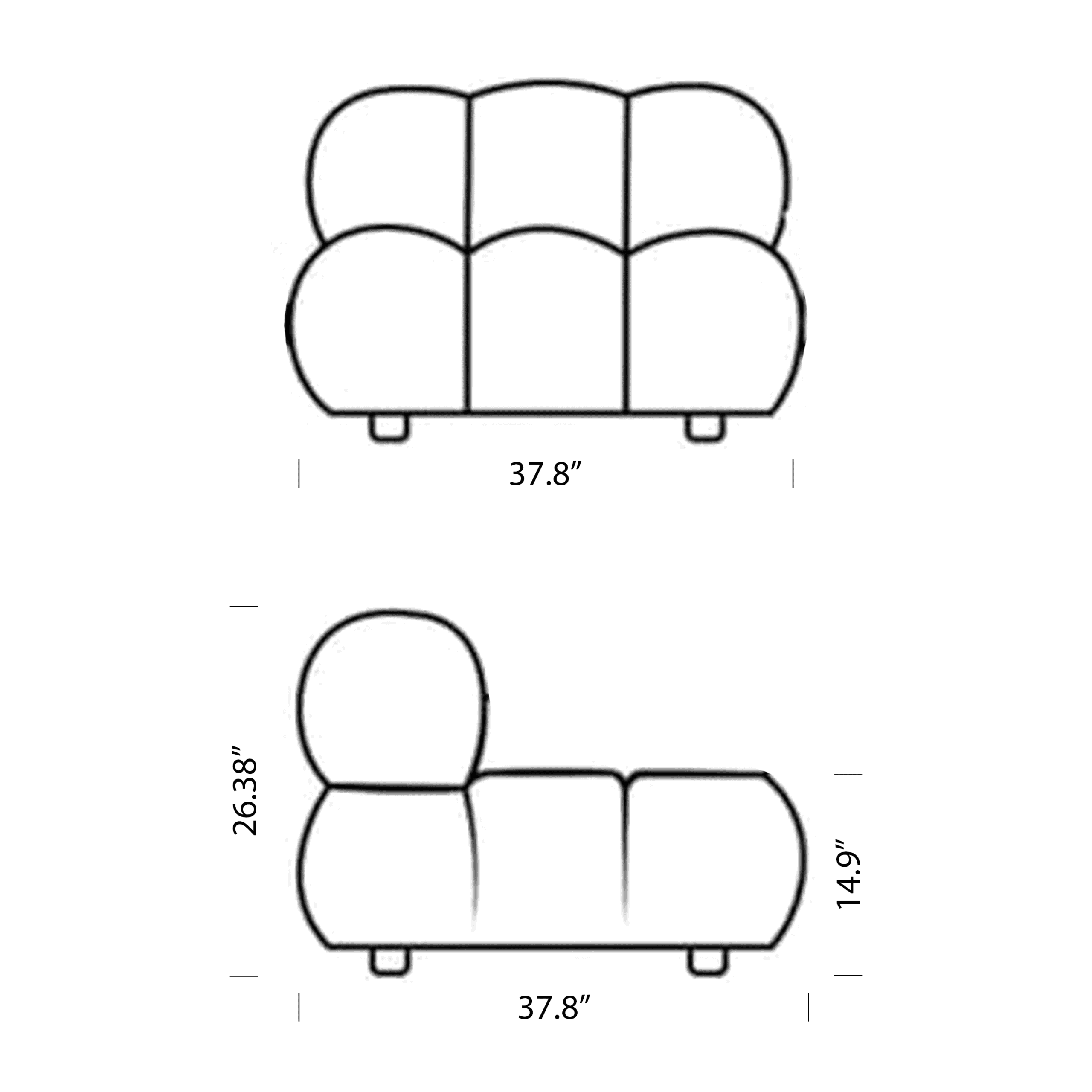 Product dimensions diagram