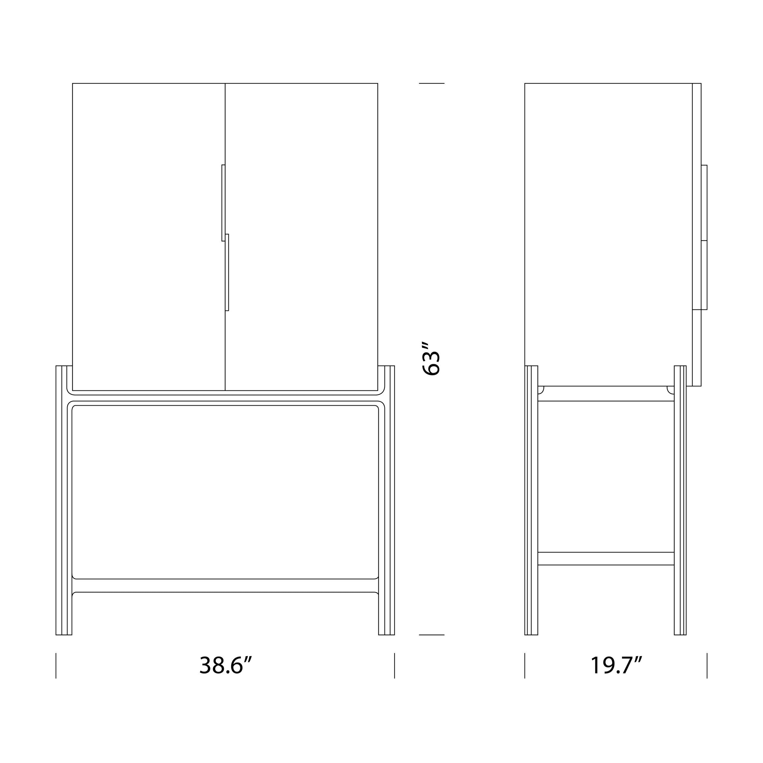Product dimensions diagram